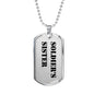 Soldier's Sister - Luxury Dog Tag Necklace