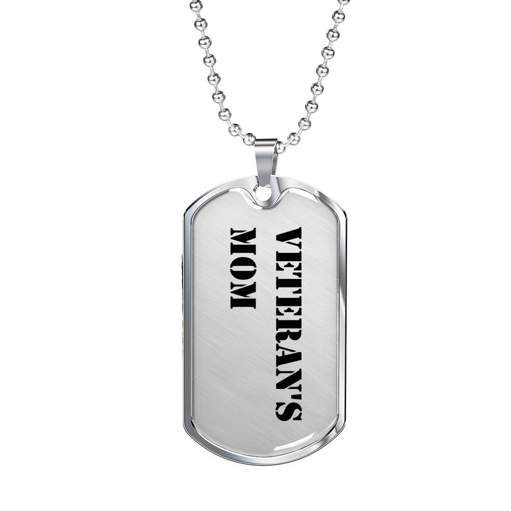 Veteran's Mom - Luxury Dog Tag Necklace