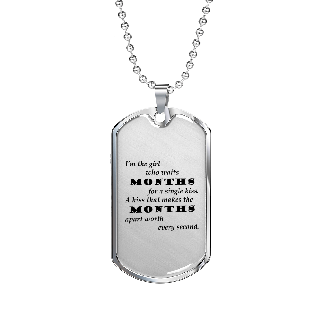 A Single Kiss v2 - Luxury Dog Tag Necklace