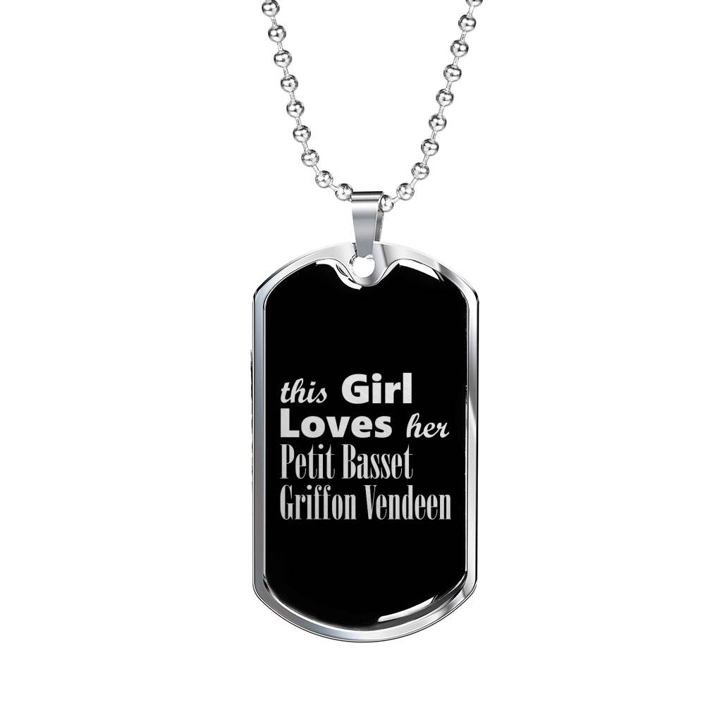 Petit Basset Griffon Vendeen v2s - Luxury Dog Tag Necklace