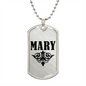Mary v01a - Luxury Dog Tag Necklace