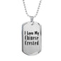 Love My Chinese Crested - Luxury Dog Tag Necklace