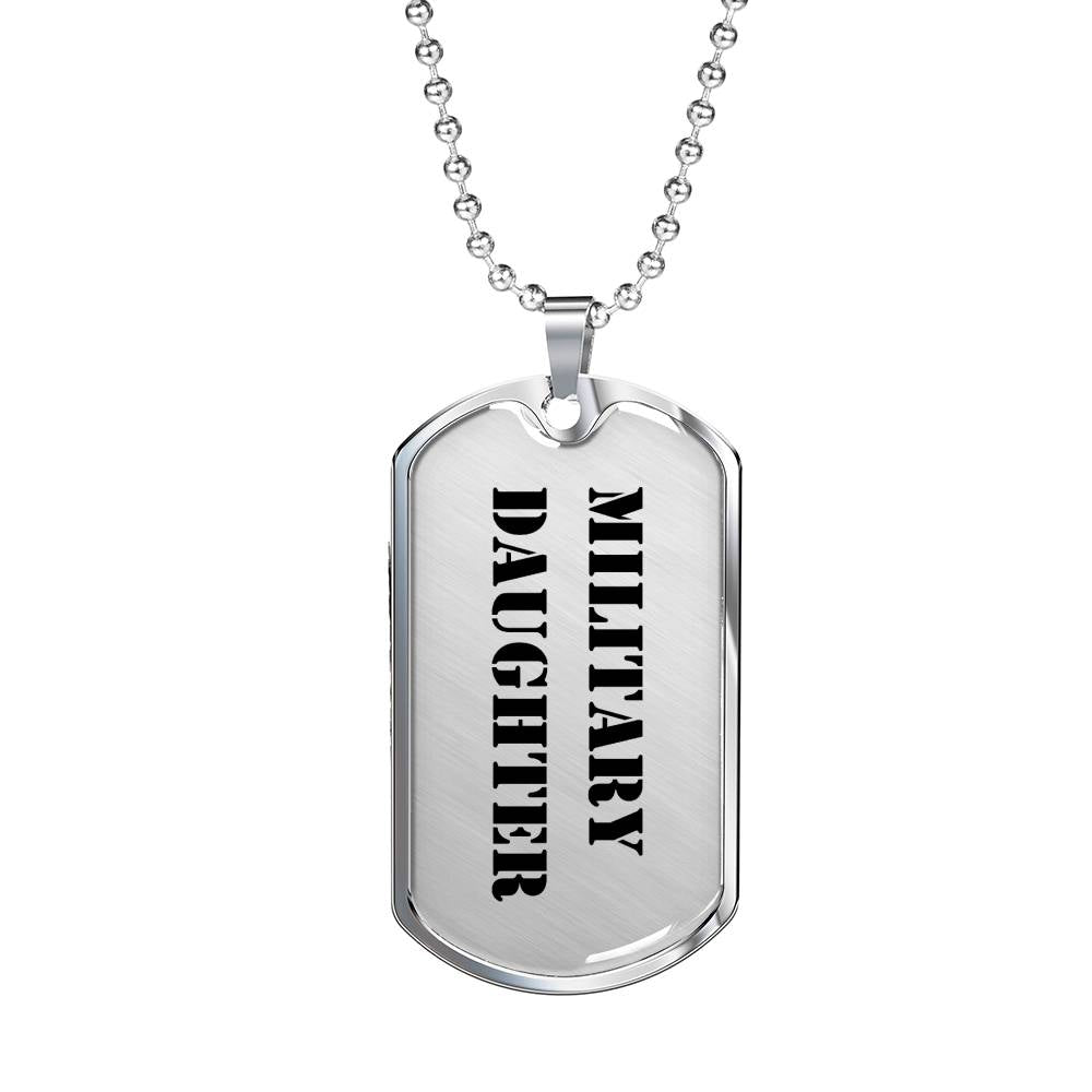 Military Daughter - Luxury Dog Tag Necklace