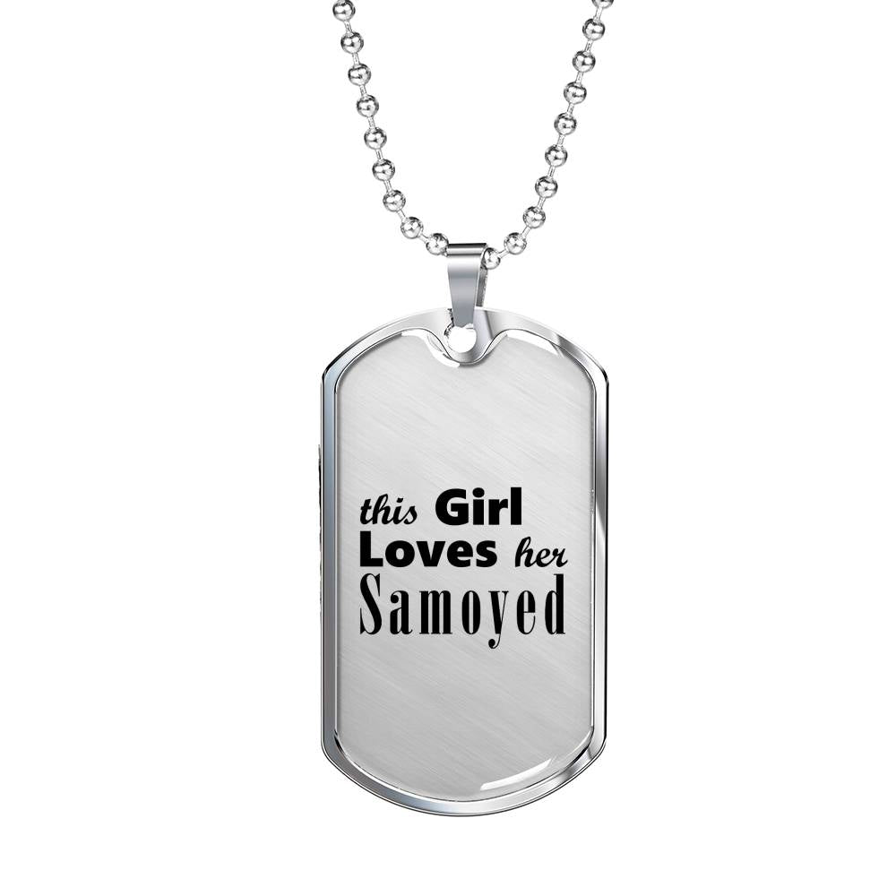 Samoyed - Luxury Dog Tag Necklace