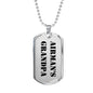 Airman's Grandpa - Luxury Dog Tag Necklace