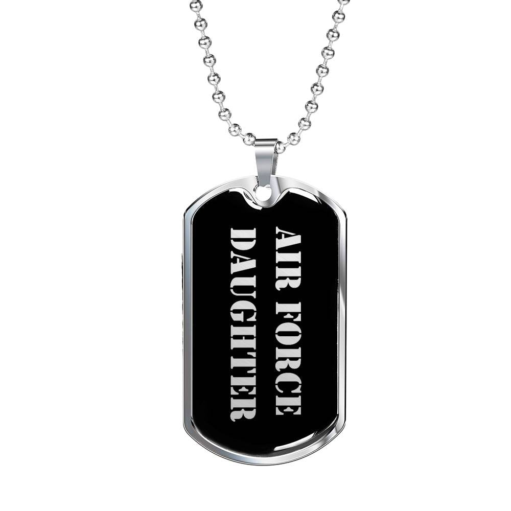 Air Force Daughter v2 - Luxury Dog Tag Necklace