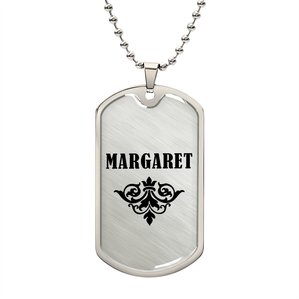 Margaret v01a - Luxury Dog Tag Necklace