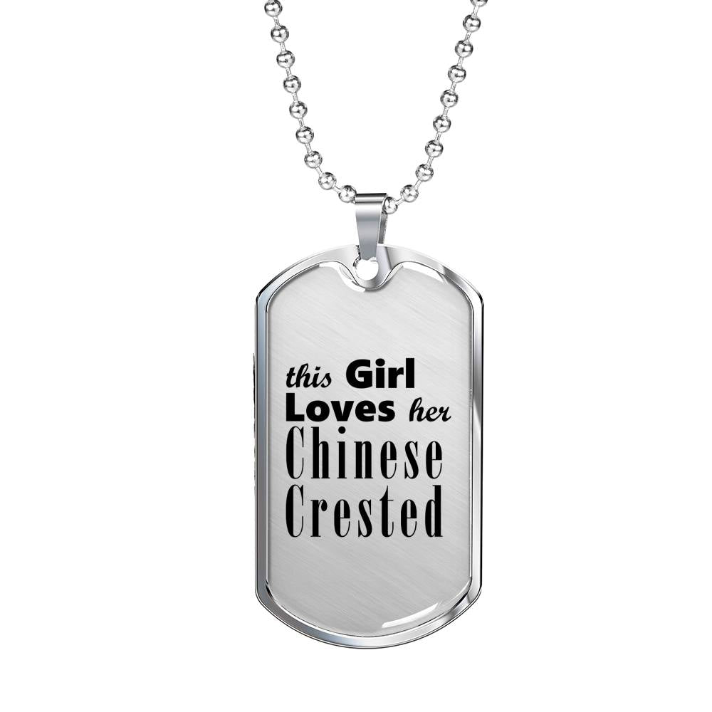 Chinese Crested - Luxury Dog Tag Necklace