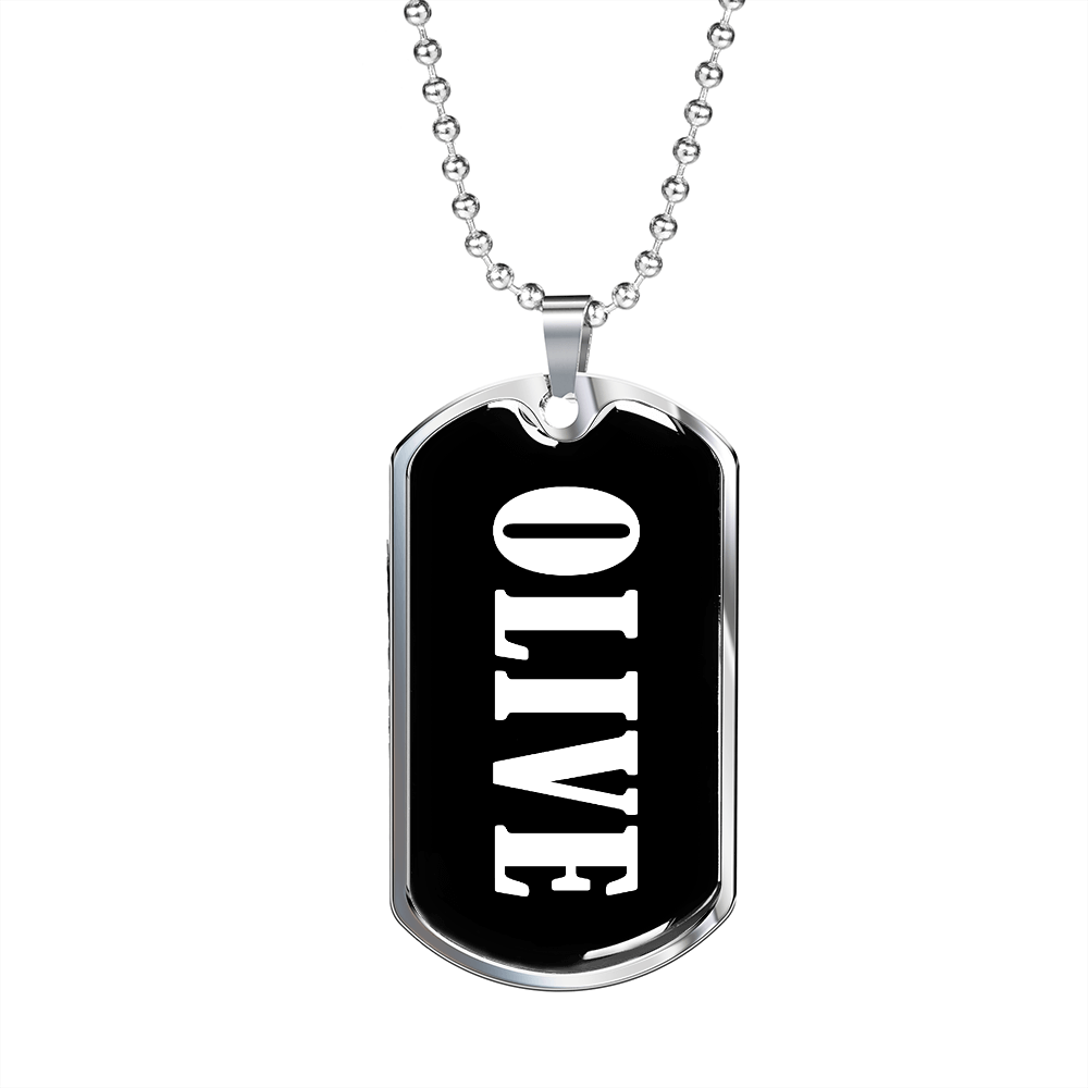 Olive v03 - Luxury Dog Tag Necklace