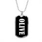 Olive v03 - Luxury Dog Tag Necklace