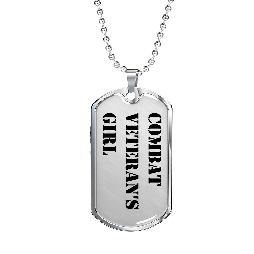 Combat Veteran's Girl - Luxury Dog Tag Necklace