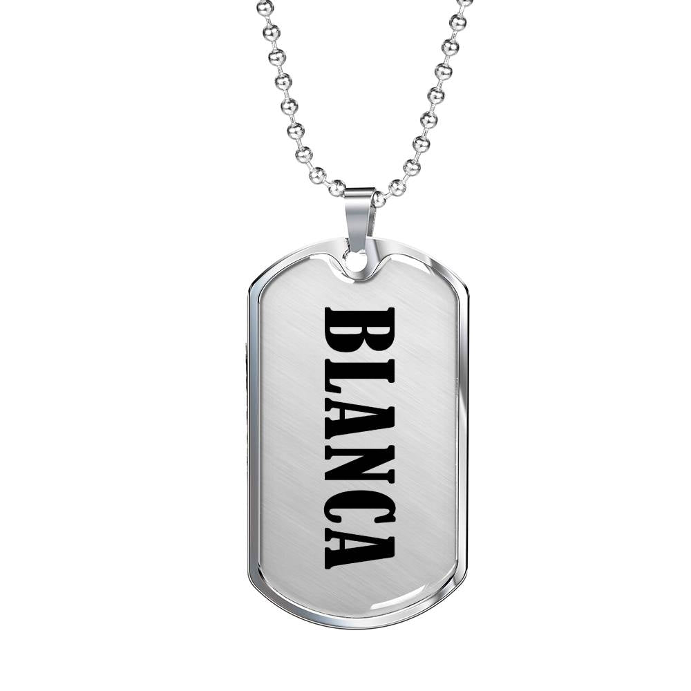 Blanca v01 - Luxury Dog Tag Necklace