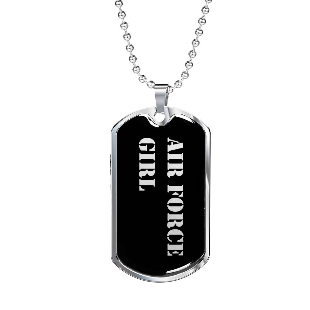 Air Force Girl v2 - Luxury Dog Tag Necklace