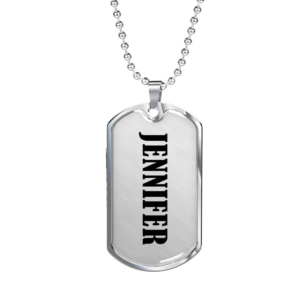 Jennifer v01 - Luxury Dog Tag Necklace