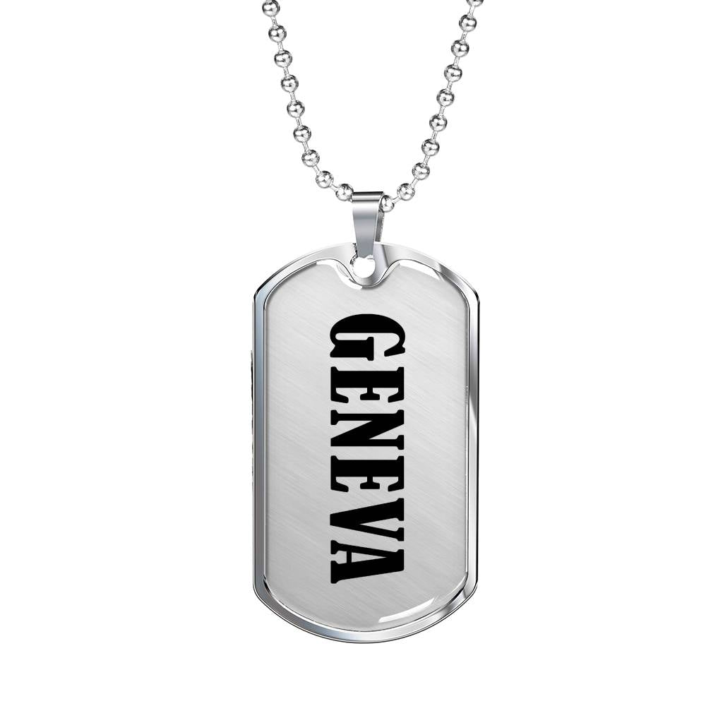 Geneva v01 - Luxury Dog Tag Necklace