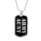 Army Aunt v2 - Luxury Dog Tag Necklace