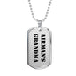 Airman's Grandma - Luxury Dog Tag Necklace