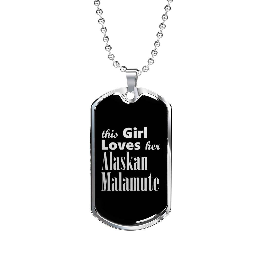 Alaskan Malamute v2s - Luxury Dog Tag Necklace