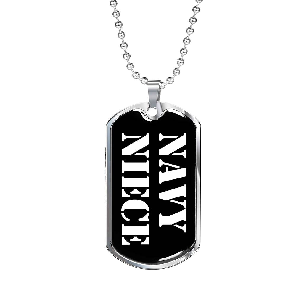 Navy Niece v3 - Luxury Dog Tag Necklace