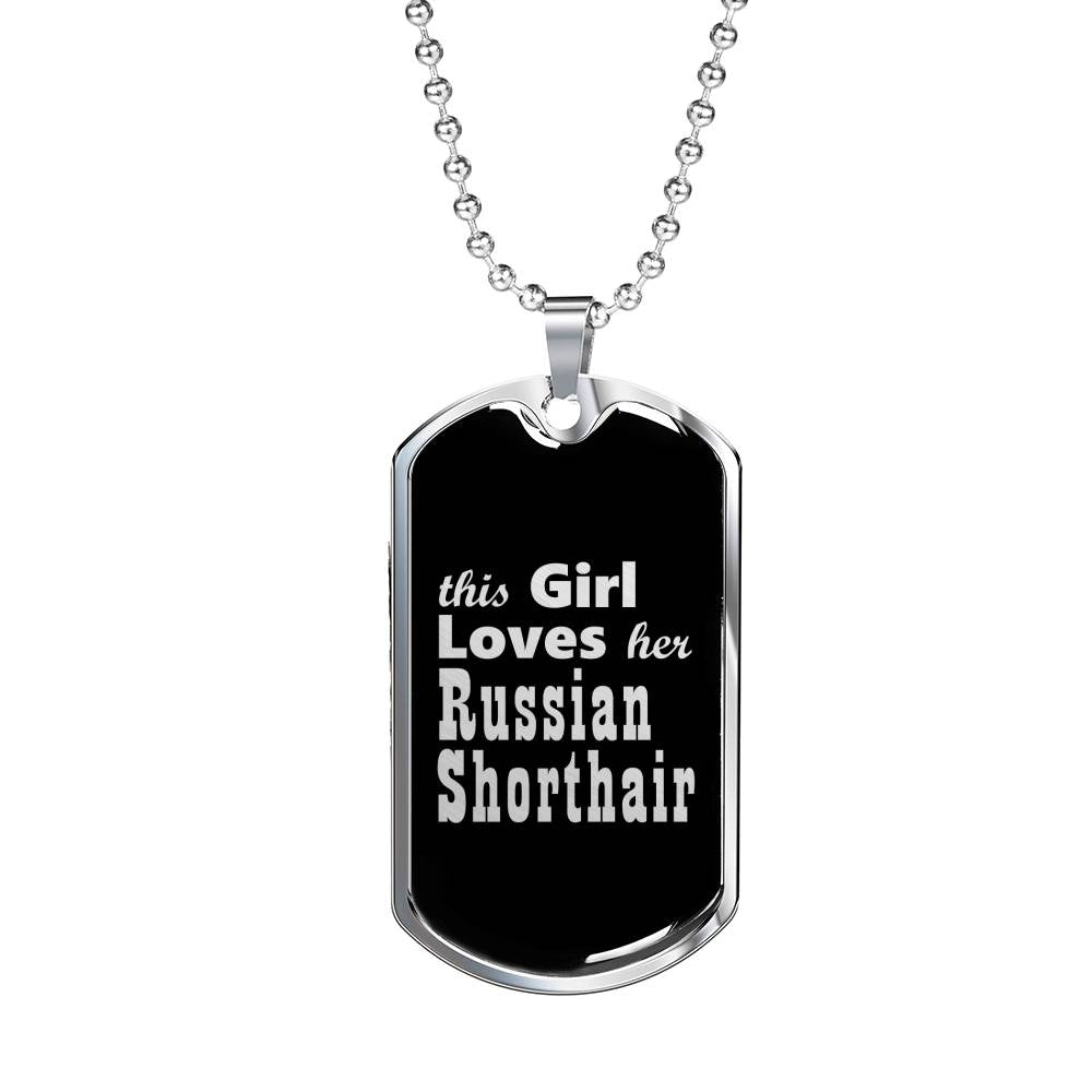 Russian Shorthair v3 - Luxury Dog Tag Necklace