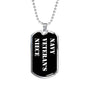 Navy Veteran's Niece v3 - Luxury Dog Tag Necklace