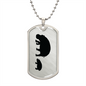Mama Hippo With 1 Calf - Luxury Dog Tag Necklace