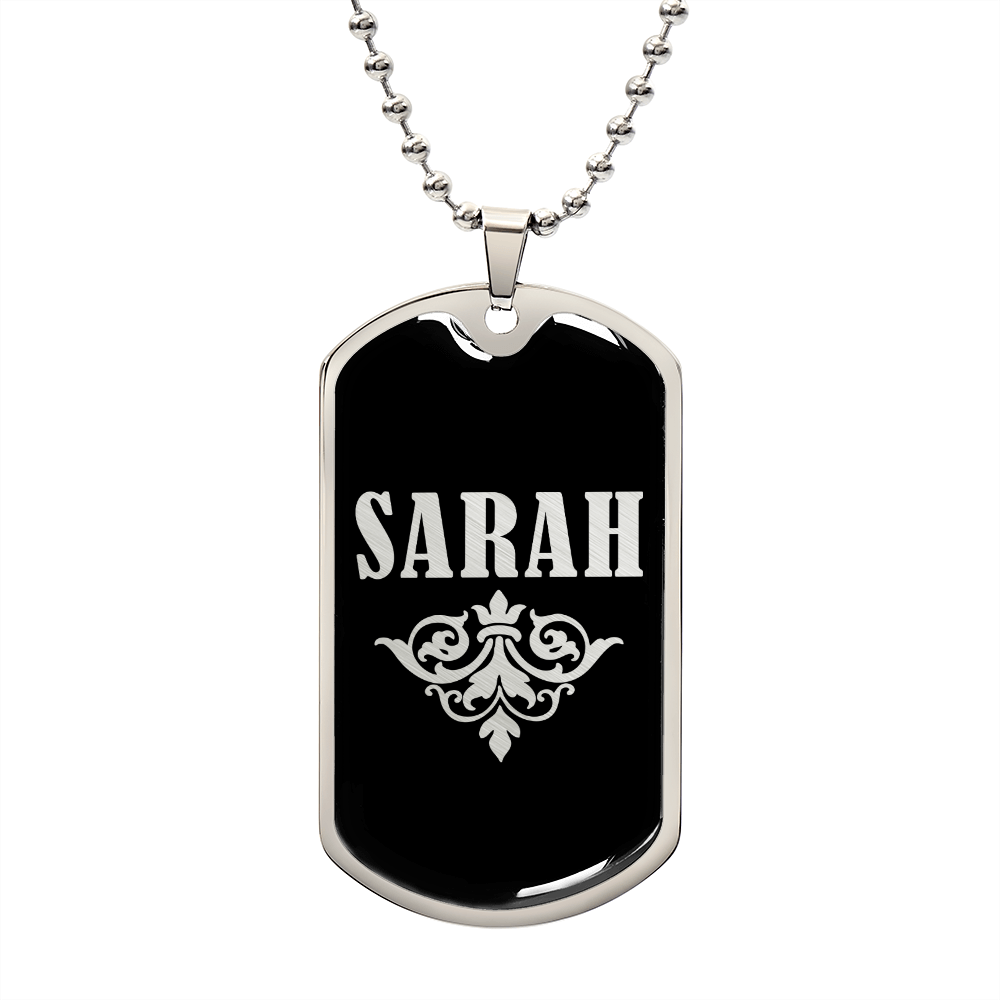 Sarah v02a - Luxury Dog Tag Necklace