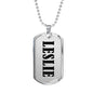 Leslie v01 - Luxury Dog Tag Necklace