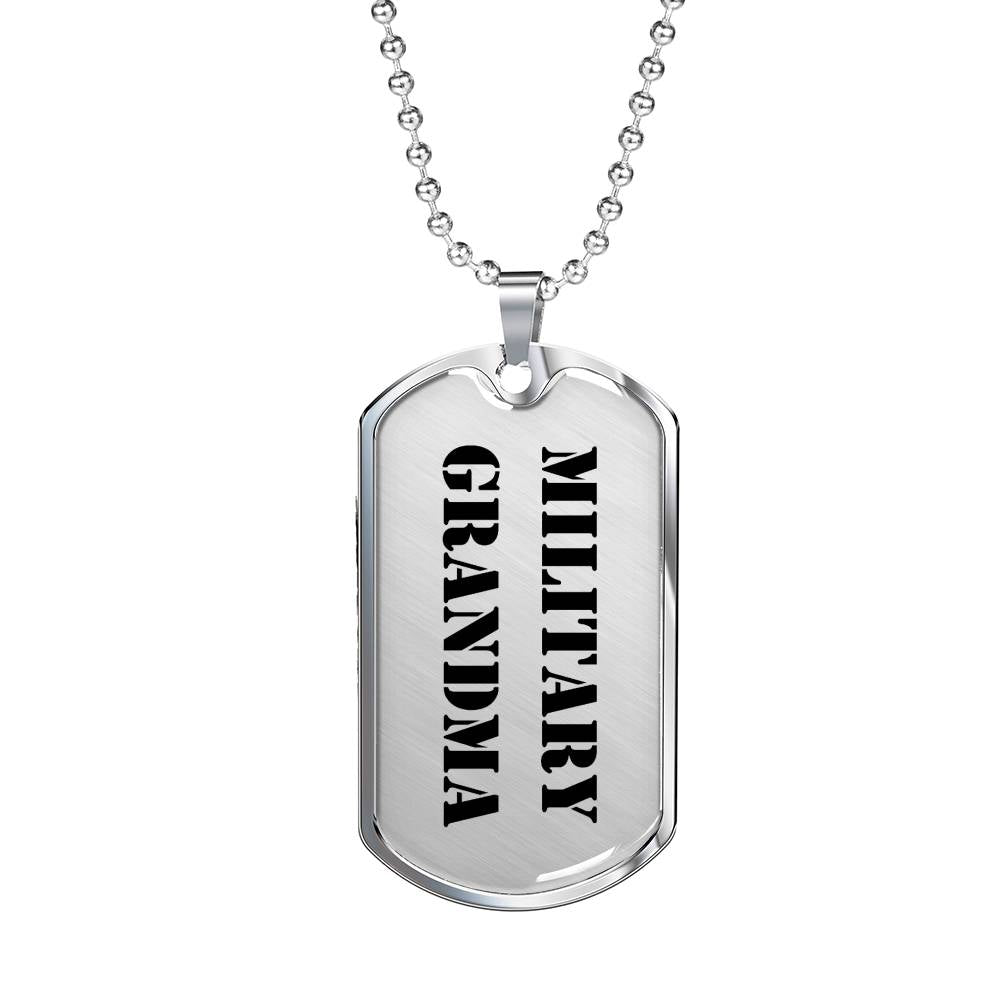 Military Grandma - Luxury Dog Tag Necklace