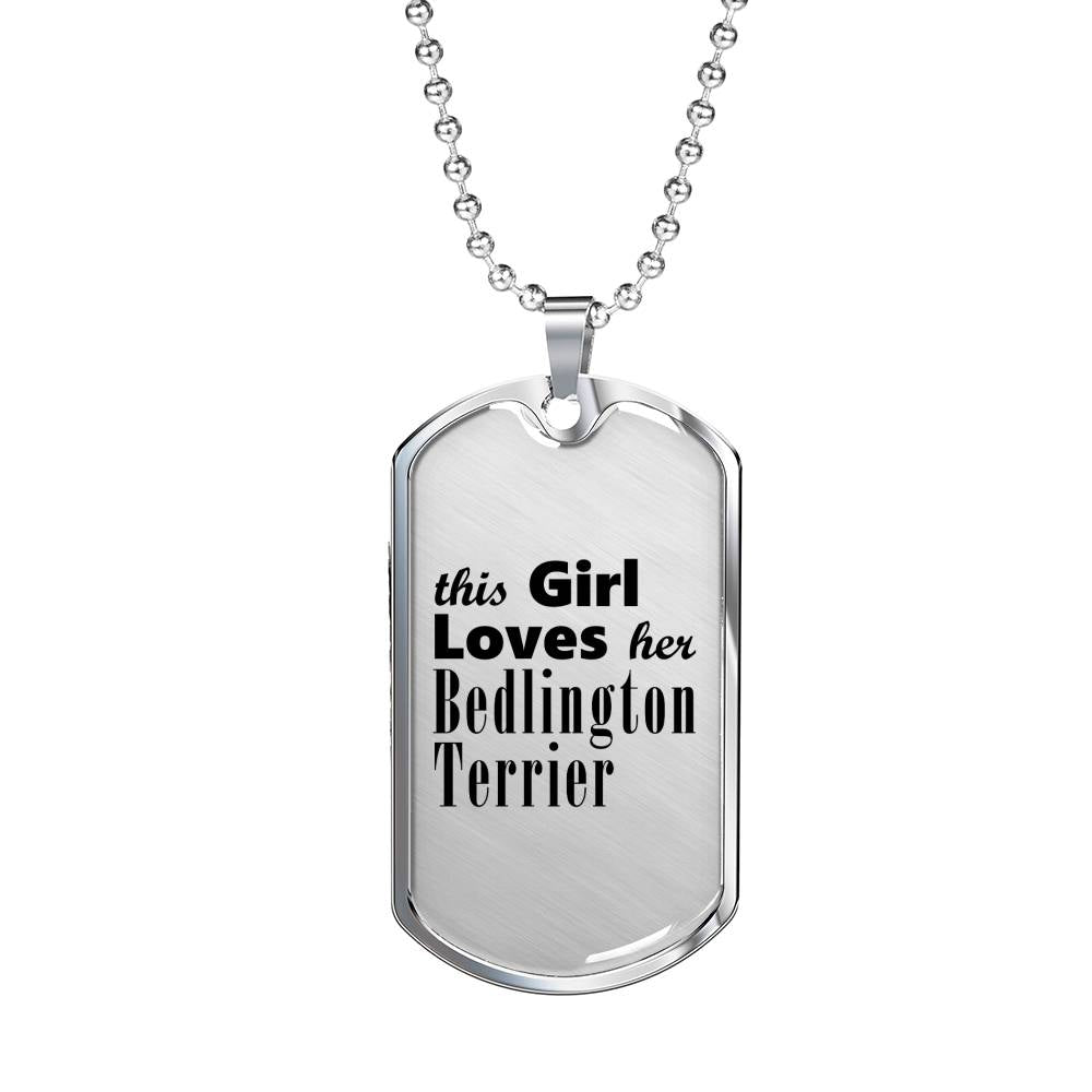 Bedlington Terrier - Luxury Dog Tag Necklace