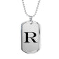 Initial R v1a - Luxury Dog Tag Necklace