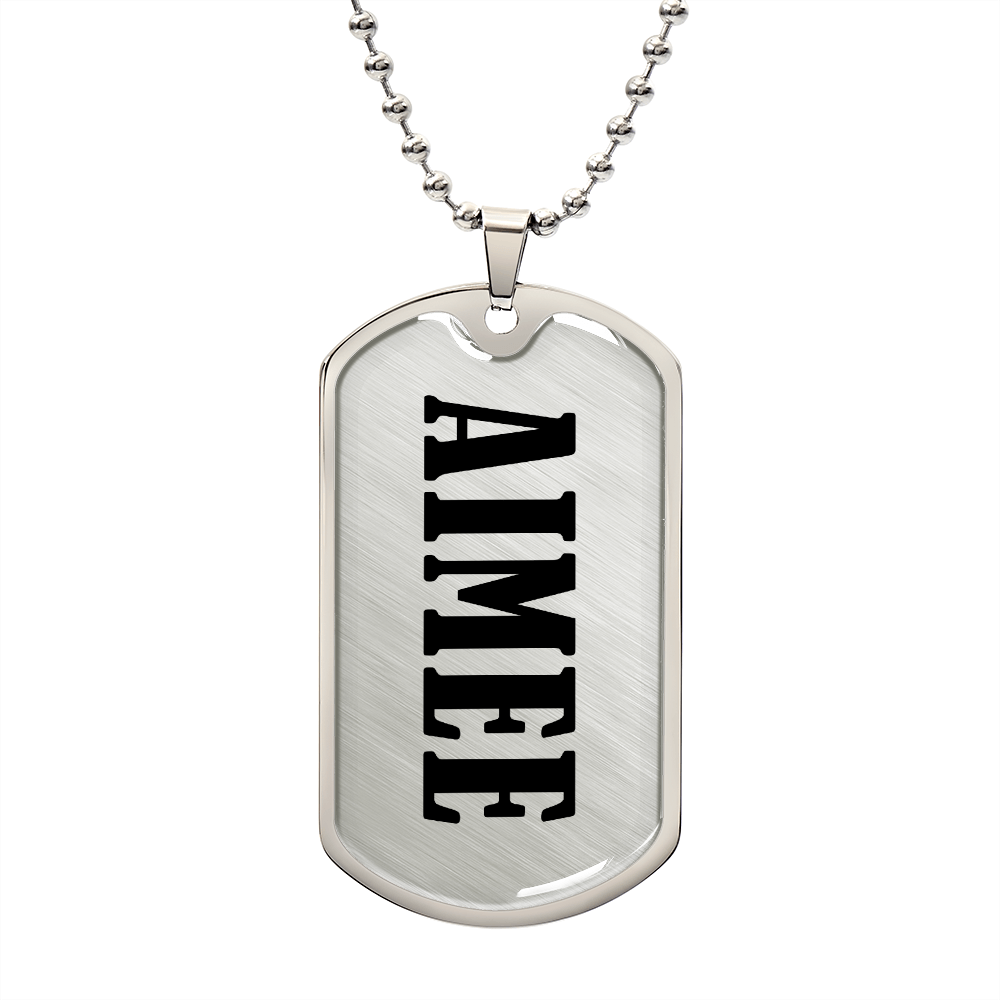 Aimee v01 - Luxury Dog Tag Necklace