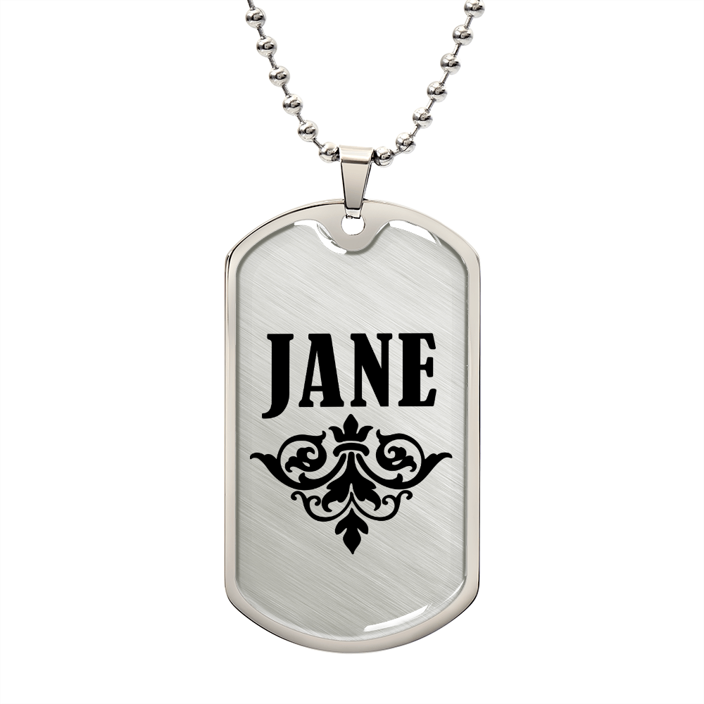 Jane v01a - Luxury Dog Tag Necklace