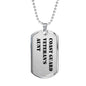 Coast Guard Veteran's Aunt - Luxury Dog Tag Necklace