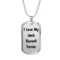 Love My Jack Russell Terrier v4 - Luxury Dog Tag Necklace