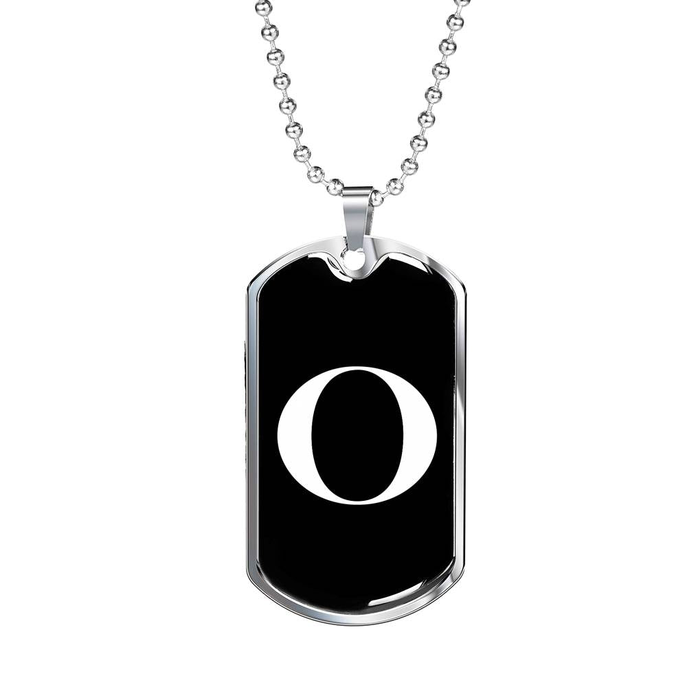 Initial O v3a - Luxury Dog Tag Necklace