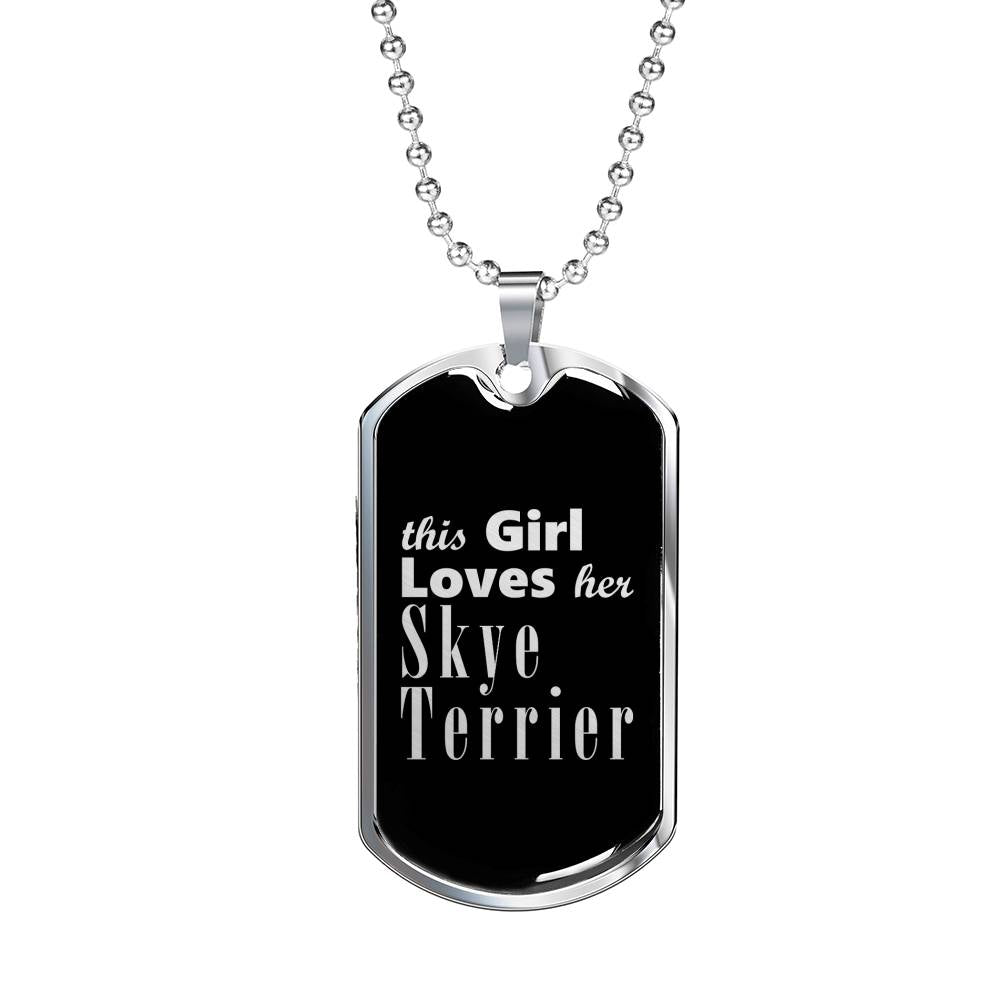 Skye Terrier v2s - Luxury Dog Tag Necklace