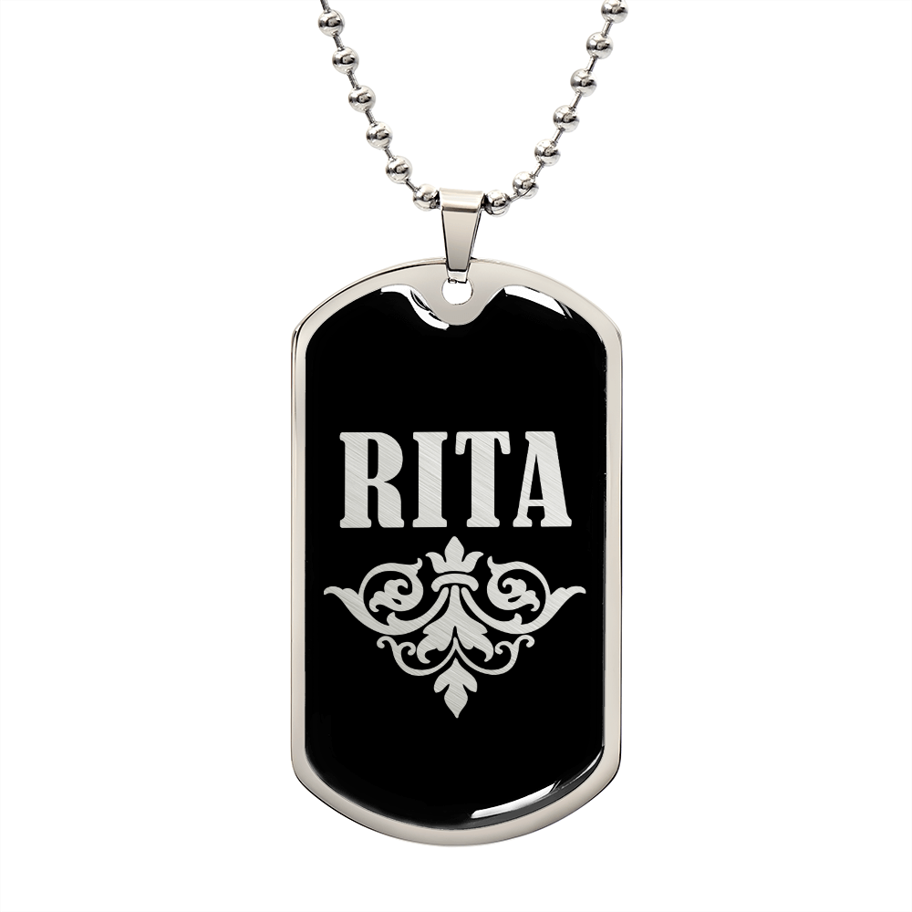 Rita v02a - Luxury Dog Tag Necklace