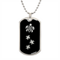 Mama Turtle With 3 Hatchlings v2 - Luxury Dog Tag Necklace