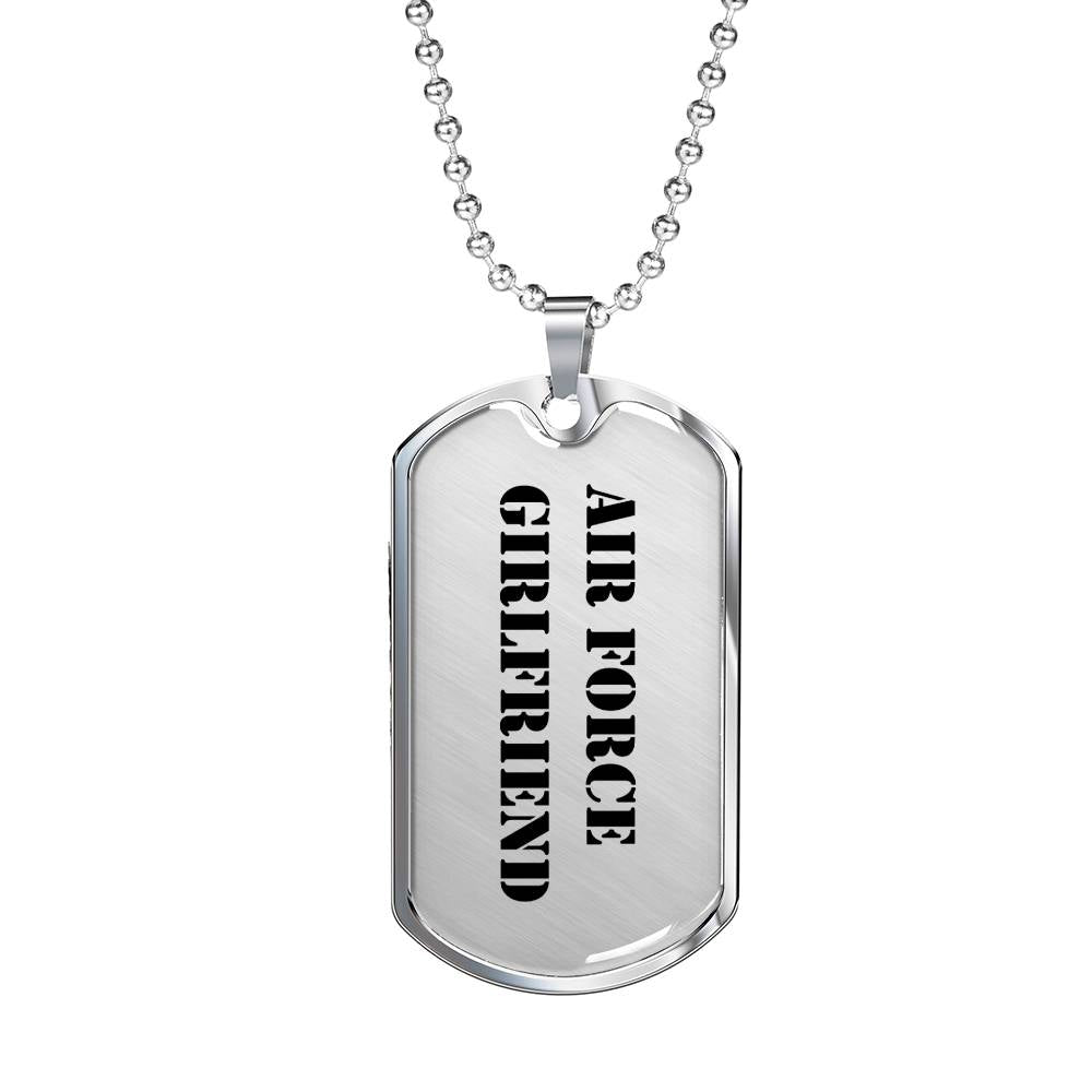 Air Force Girlfriend - Luxury Dog Tag Necklace