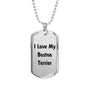 Love My Boston Terrier v4 - Luxury Dog Tag Necklace