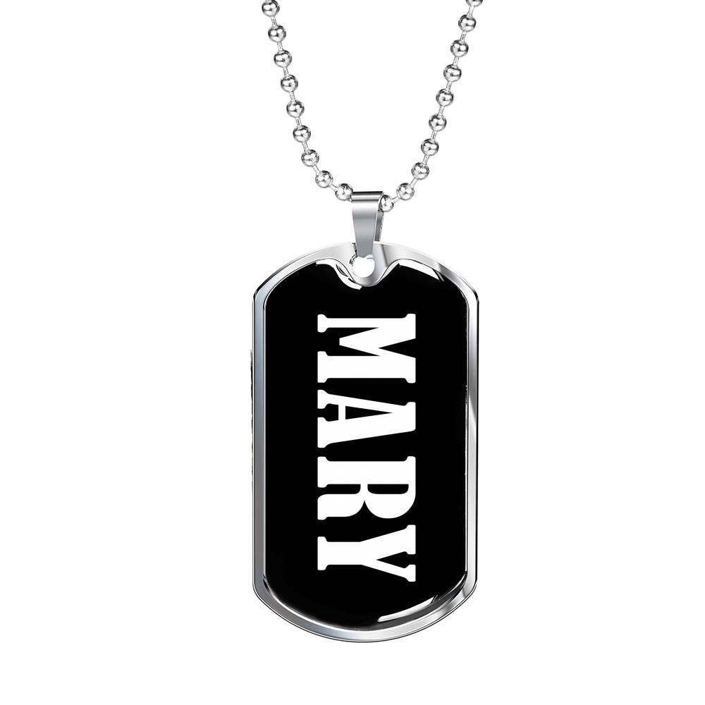 Mary v02 - Luxury Dog Tag Necklace