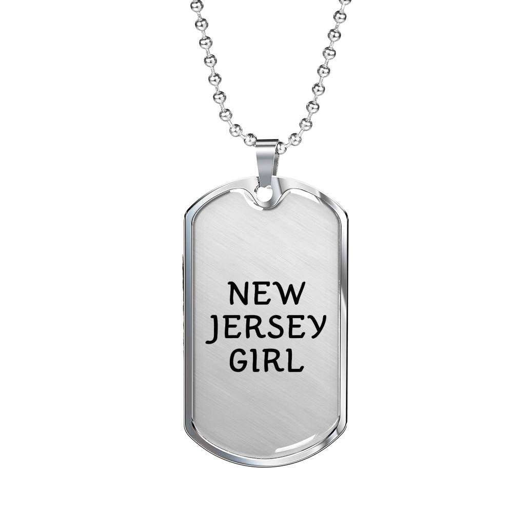 New Jersey Girl - Luxury Dog Tag Necklace