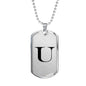 Initial U v1a - Luxury Dog Tag Necklace