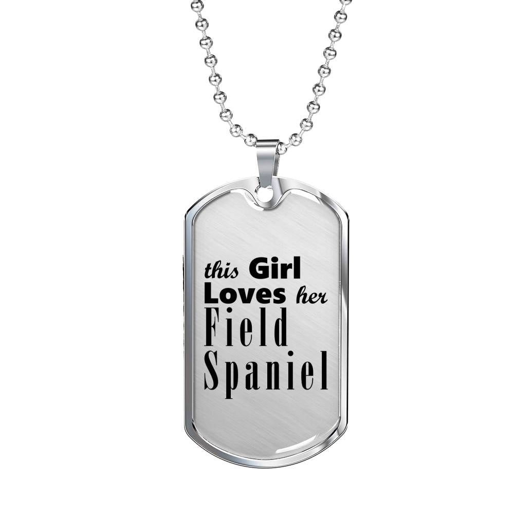 Field Spaniel - Luxury Dog Tag Necklace