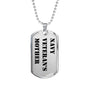 Navy Veteran's Mother - Luxury Dog Tag Necklace