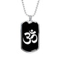 Om Symbol v2 - Luxury Dog Tag Necklace