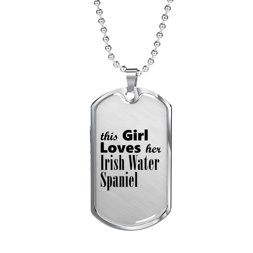 Irish Water Spaniel - Luxury Dog Tag Necklace
