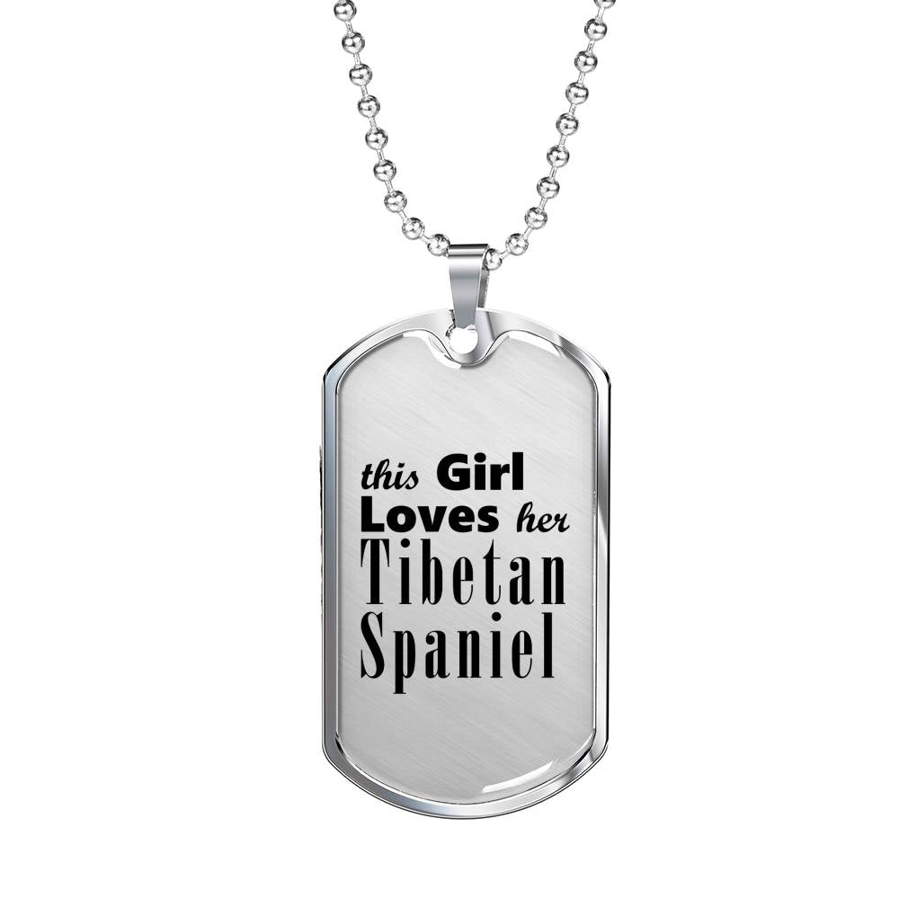 Tibetan Spaniel - Luxury Dog Tag Necklace
