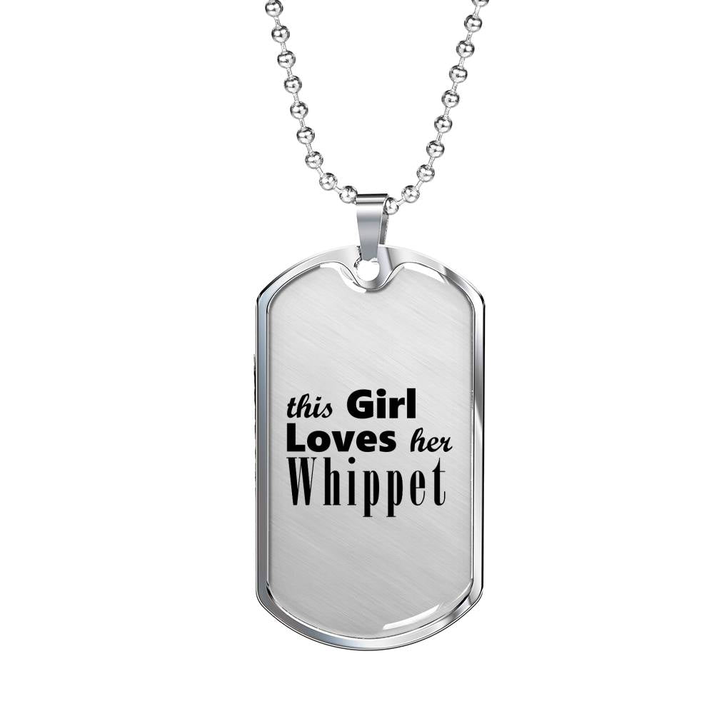 Whippet - Luxury Dog Tag Necklace